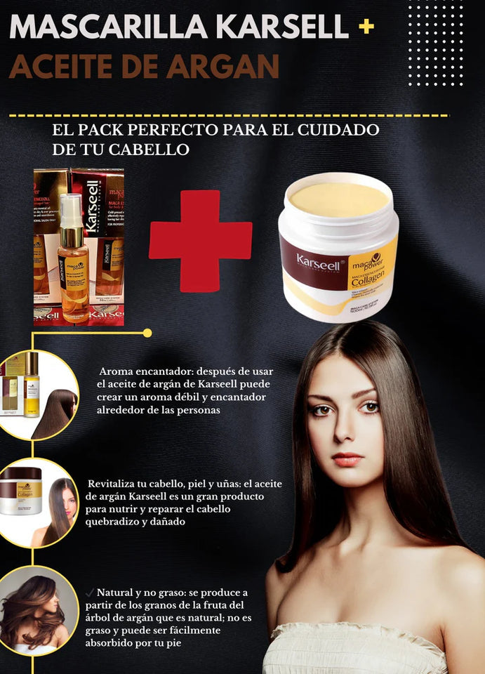 MEGA OFERTA, MASCARILLA KARSEELL + ACEITE DE ARGAN